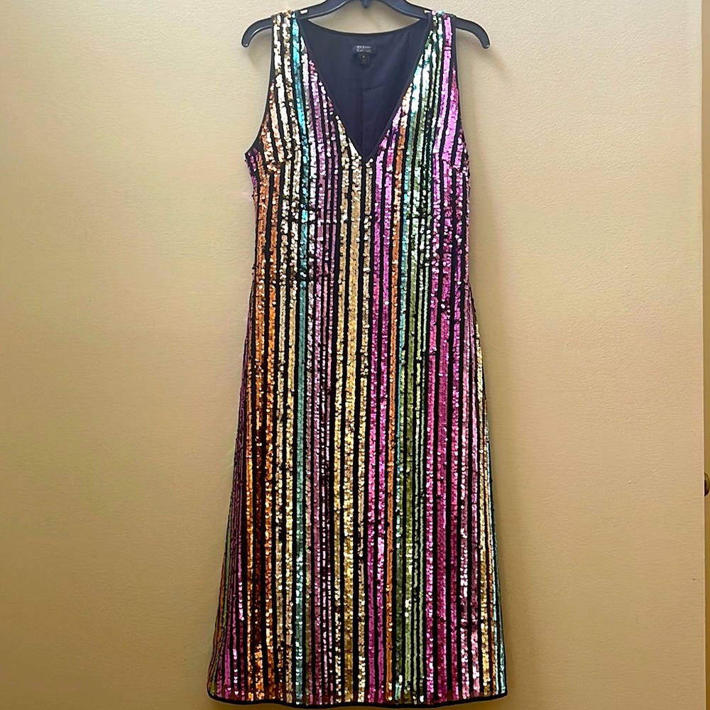 Halogen rainbows sequin dress